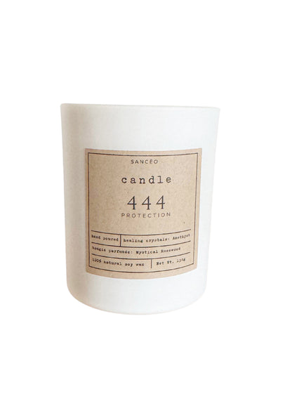 444 Candle with Healing Crystals - Secret Obsession (7oz Jar)