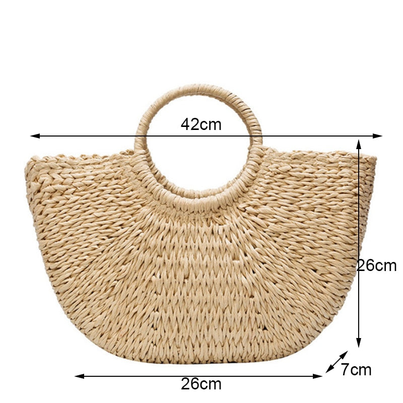 sanceo Boho Straw Tote