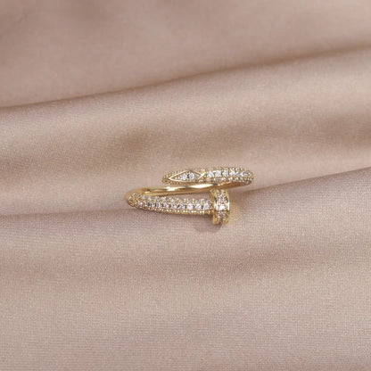 sanceo 14K Gold Plated Nail Ring