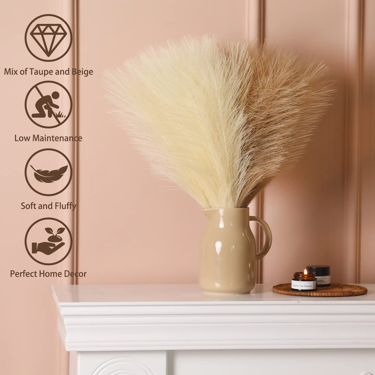 sanceo Faux Pampas Grass