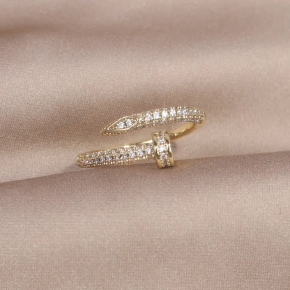 sanceo 14K Gold Plated Nail Ring