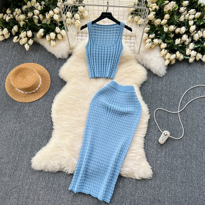 Sexy Summer Knit 2-Piece Maxi Set