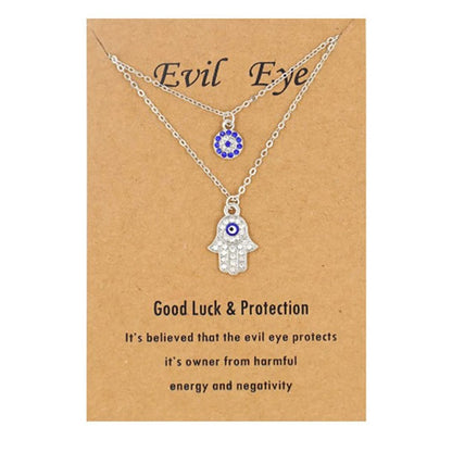 sanceo Evil Eye Protection Necklace Sets