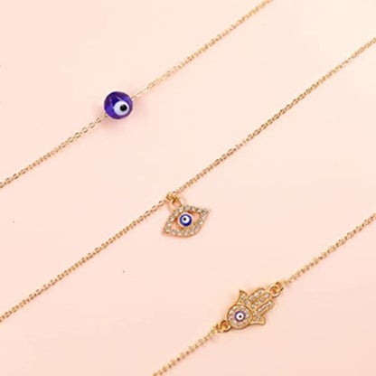 sanceo Evil Eye Protection Necklace Sets