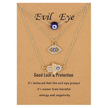 sanceo Evil Eye Protection Necklace Sets