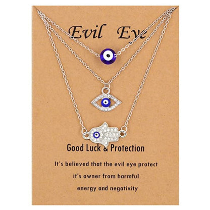 sanceo Evil Eye Protection Necklace Sets