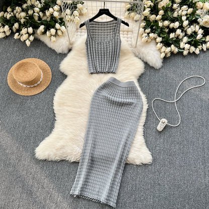 Sexy Summer Knit 2-Piece Maxi Set