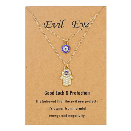 sanceo Evil Eye Protection Necklace Sets