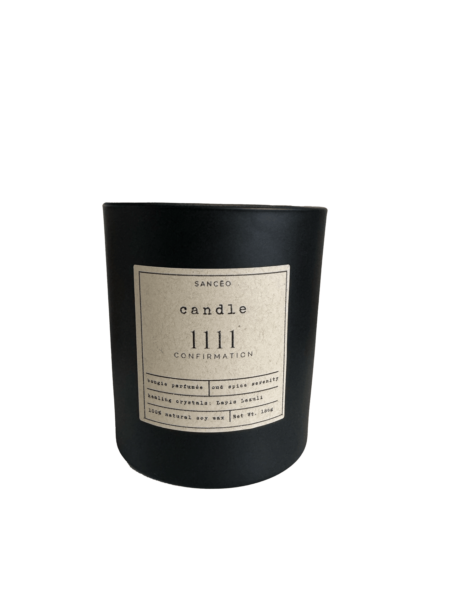 1111 Candle with Healing Crystals - Oud Spice Serenity (10oz Jar)