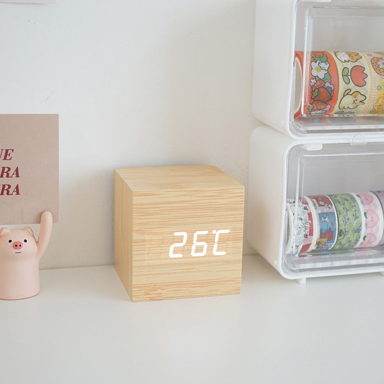 sanceo Wood Digital Clock