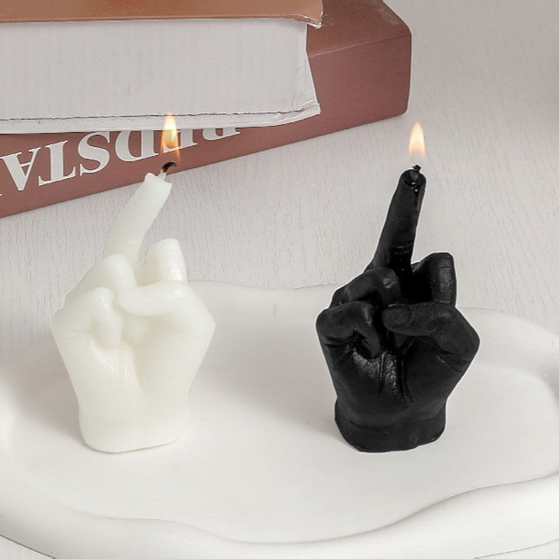 Sanceo Flip the Bird Modern Decorative Candle